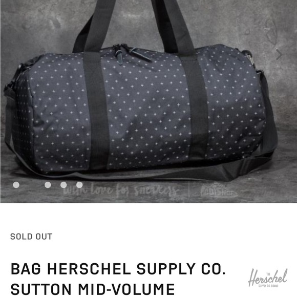 BAG HERSCHEL SUPPLY CO. SUTTON MID-VOLUME DUFFLE BAG- like new, missing strap - Picture 3 of 10